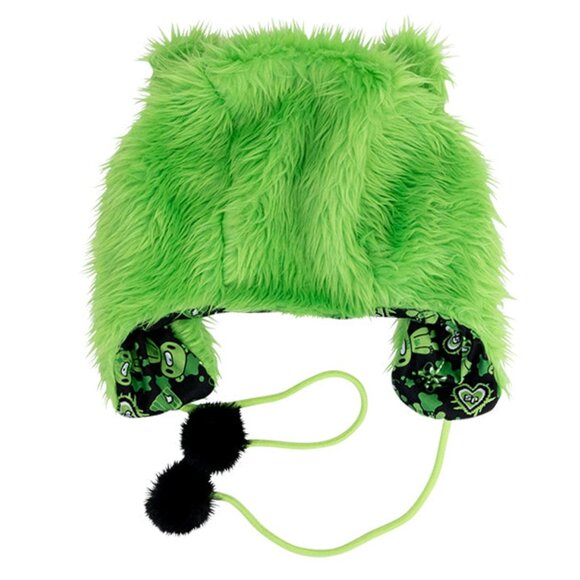 NEW ACDC RAG x Gloomy Bear x Sophie Powers Jelly Green Faux Fur Hat - Picture 2 of 7